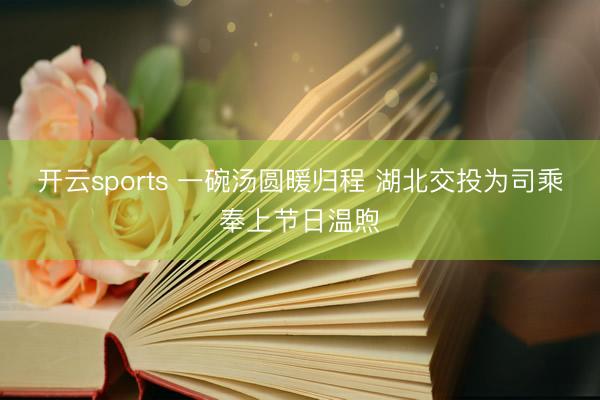 开云sports 一碗汤圆暖归程 湖北交投为司乘奉上节日温煦